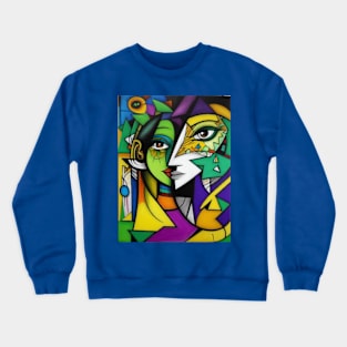 Cubism in the style of Picasso Crewneck Sweatshirt